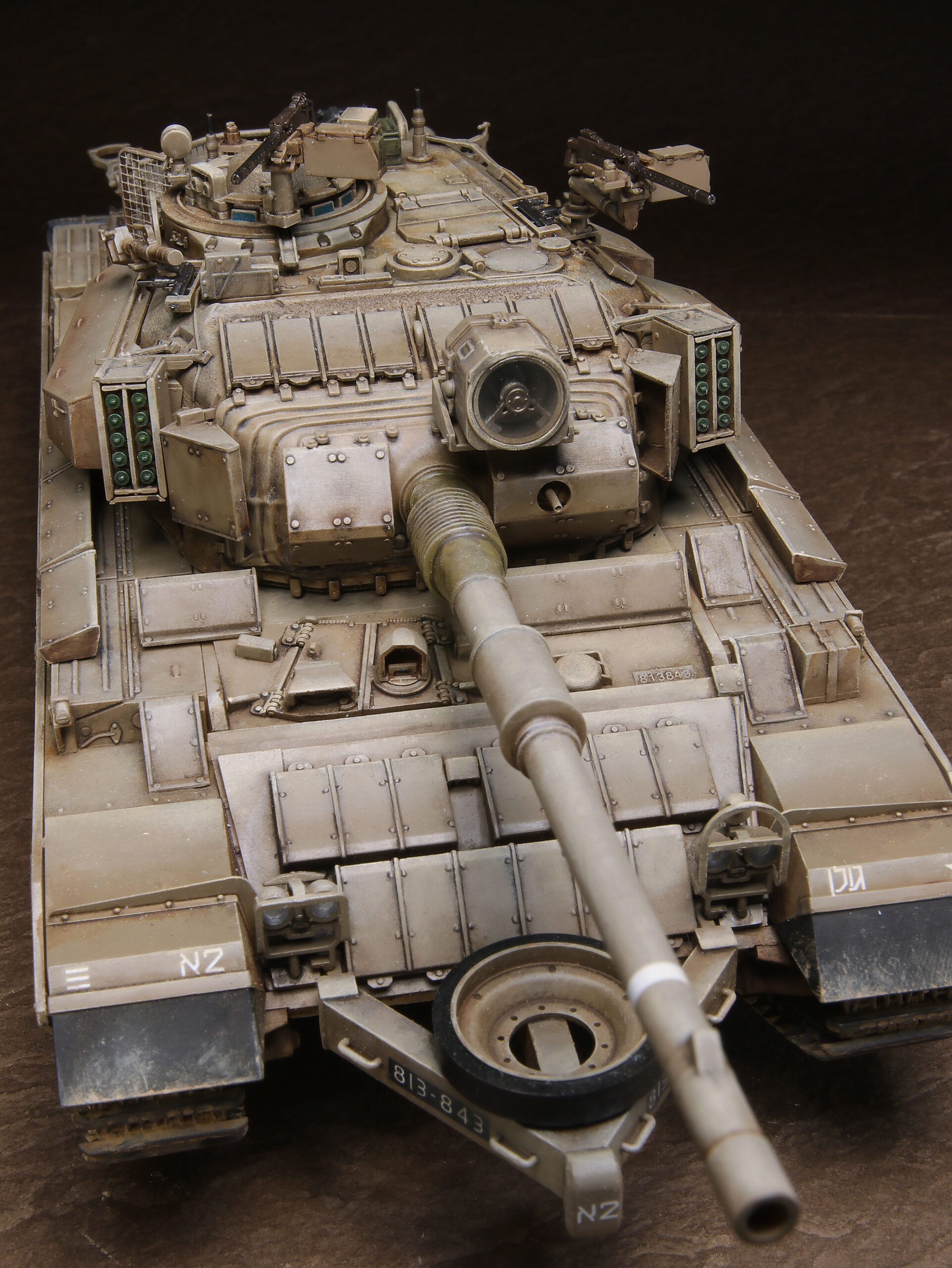 油彩の筆塗りカラーモジュレーション。アミュージングホビー1/35,IDFセンチュリオン戦車ショット・カル ギメル 完成写真  模型製作報告書【プラモログ】
